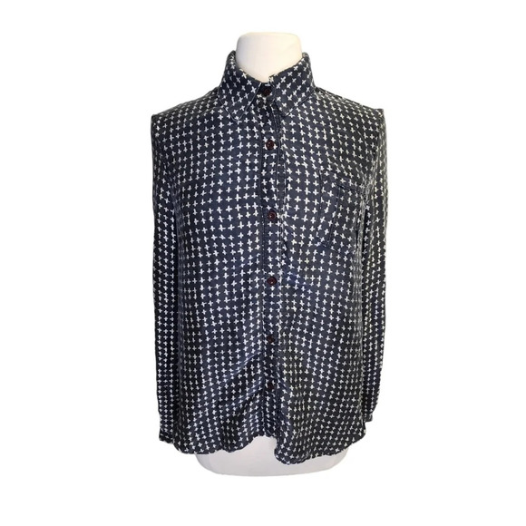 Rebecca Minkoff Silk Blouse Size 10 *runs small* - Picture 1 of 13